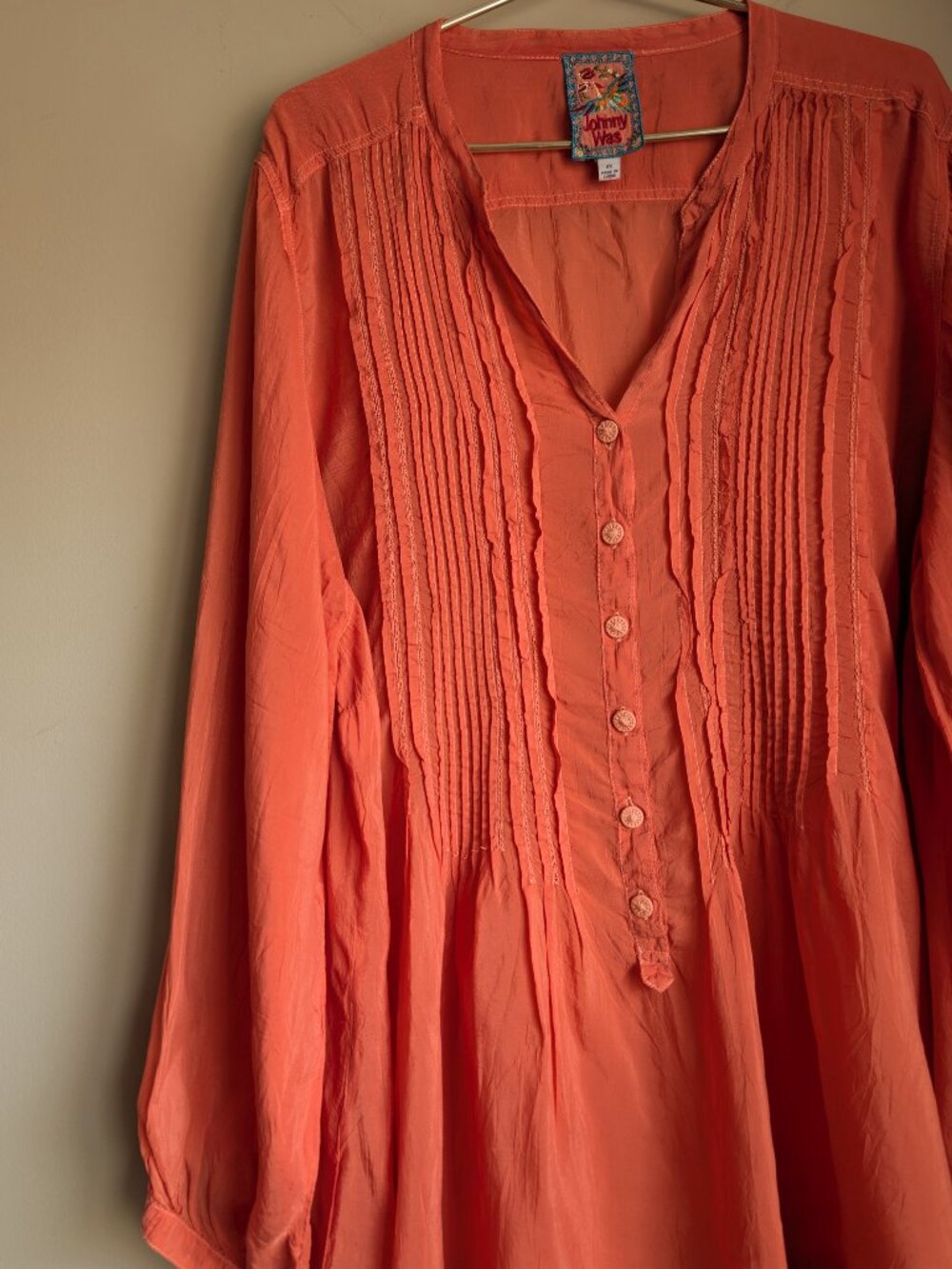 Johnny Was Pandora Pintuck Blouse - Picture 4 of 10